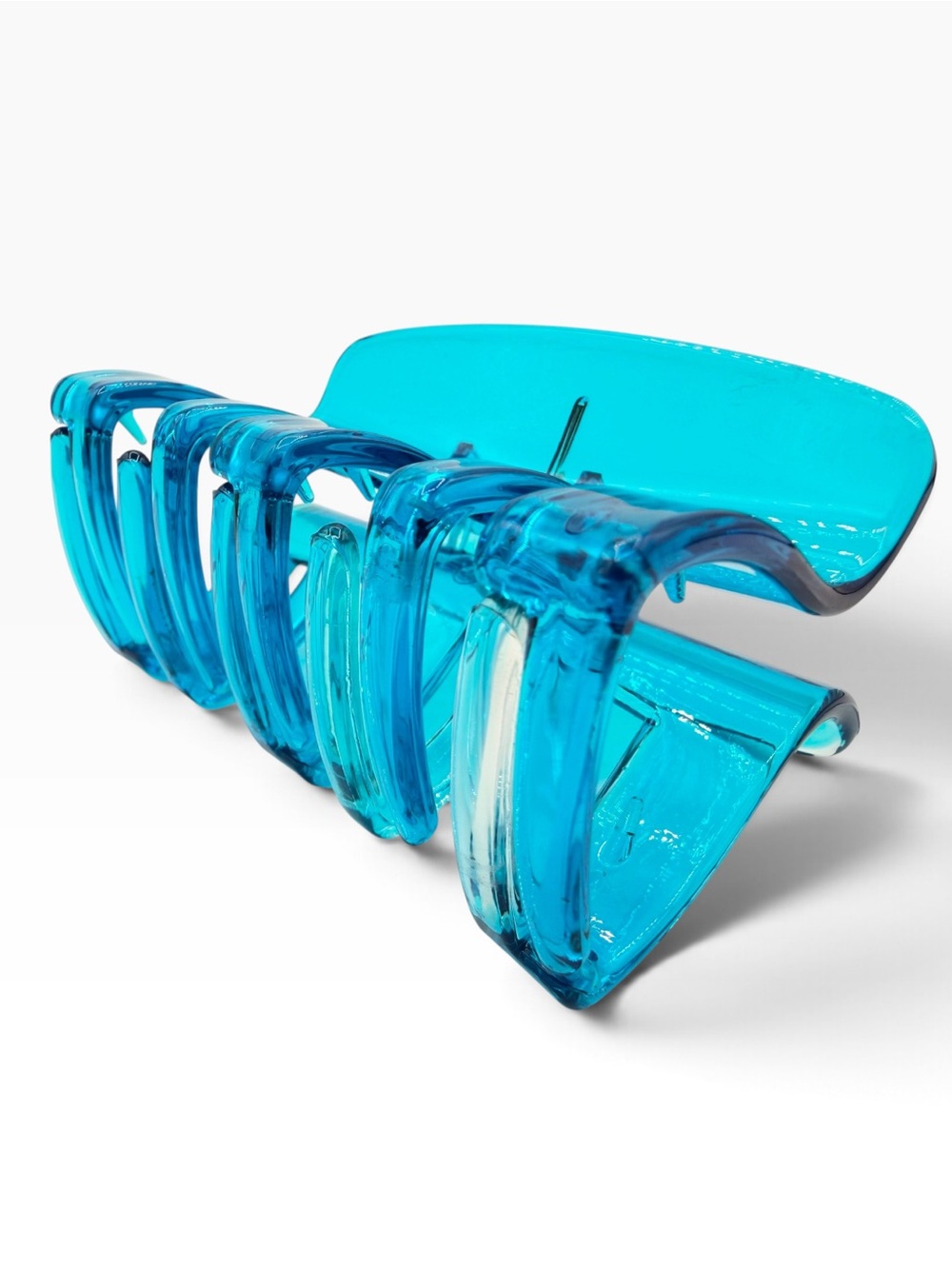 Bright Blue Large Acrylic Hair Clip New